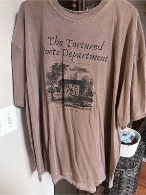 Comfort Colors The Tortured Poets Department Brown Graphic Short Sleeve Tee